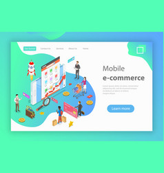 Isometric flat concept of marketing Royalty Free Vector