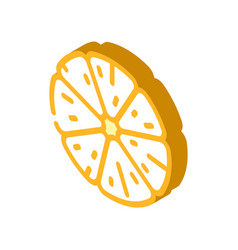 Peeled Clementine Slice Isometric Icon