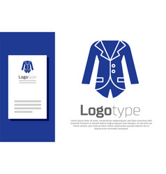 Blue Blazer Or Jacket Icon Isolated On White