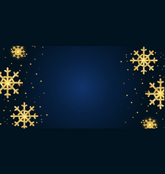 Navy Christmas Background With Glitter Snowflakes