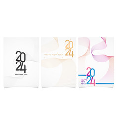 Three Set 2024 Fonts Numbers Templates