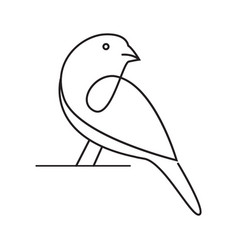 Canary Bird Line Icon Logo