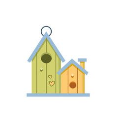 Cute Wooden Birdhouses Or Bird Feeder With Holes