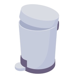 Pedal Dust Bin Icon Cartoon Style