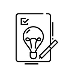 Sudden Idea Line Icon Concept Sign Outline