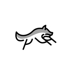 Animal Wolf Line Logo Design