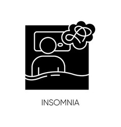 Insomnia Glyph Icon Sleep Deprivation Person