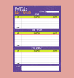 Monthly Budget Planner With Fun Elements