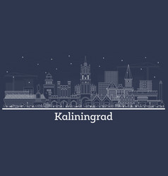 Outline Kaliningrad Russia City Skyline