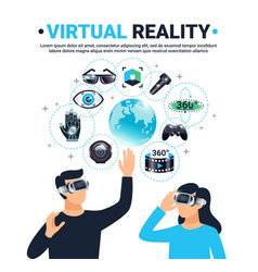 Colored Virtual Reality Poster