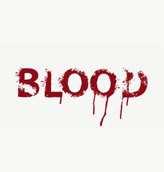 Blood Lettering In Scary Dripping Bloody Letters