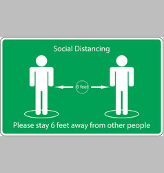 Icon People Concept Social Distancing Stay 6 Feet