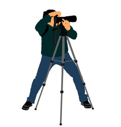 Photographer With Camera Isolated