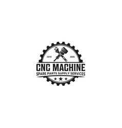 Cnc Machine Modern Technology Logo