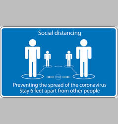 Icon People Concept Social Distancing Stay 6 Feet