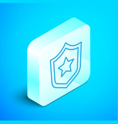 Isometric Line Military Reward Medal Icon