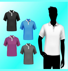 Male Polo T-shirt Mockup Realistic