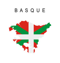 Basque Map Flag Silhouette