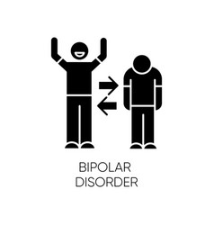 Bipolar Disorder Glyph Icon Manic And Depressive