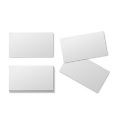 Blank Business Card Empty White Paper Cards Pile