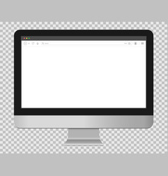 Desktop Computer With Browser Website Page