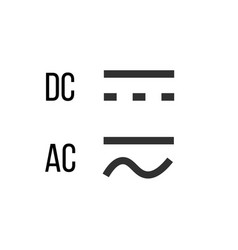 Direct And Alternating Current Dc And Ac Symbol