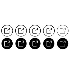 External Link Icon Set Isolated