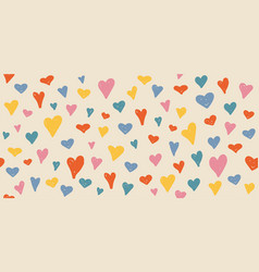 Hearts Hand Drawn Y2k Naive Seamless Pattern