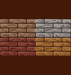 Cartoon Brick Wall Texture Seamless Background