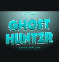 Ghost Hunter Editable Text Effect 3d Flat