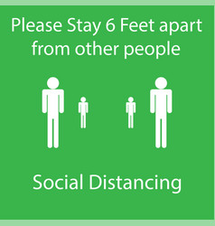 Icon People Concept Social Distancing Stay 6 Feet