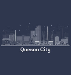 Outline Quezon City Philippines Skyline