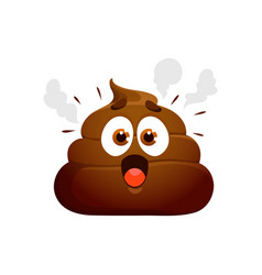 Stinky Poop Amazed Or Surprised Cartoon Emoji