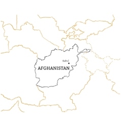 Afganistan Hand-drawn Sketch Map