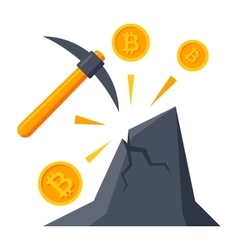 Bitcoin Mining Royalty Free Vector Image - VectorStock