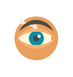 Eye Piercing Icon Flat Isolated