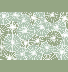 Geometric Soft Green Flower Minimal Pattern Line