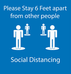 Icon People Concept Social Distancing Stay 6 Feet