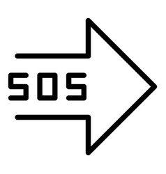 Sos Arrow Icon Outline Emergency Call