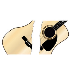 Split And Broken Maple Acoustic Guitar