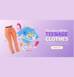 3d New Autumn Teenage Clothing Collection Ads