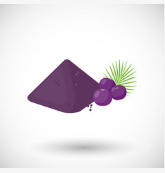 Acai Berries Powder Flat Icon