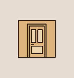 Closed Door Concept Colored Minimal Icon