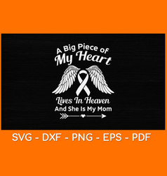 A Big Piece Of My Heart Lives In Heaven Svg Design