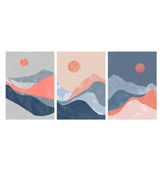 Abstract Mountain Contemporary Aesthetic