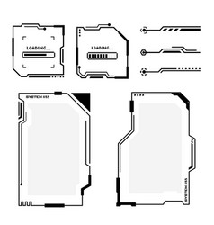 Cyberpunk Futuristic Hud Frame Interface Set