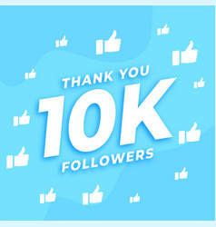 Thank You 10k Social Media Followers Background