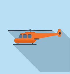 Aerial Rescue Helicopter Icon Flat Air