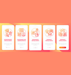 Online Events Types Onboarding Mobile App Page