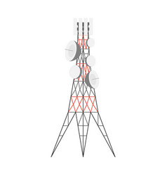 Stable Tripod Antenna Tower With Satellite Dishes